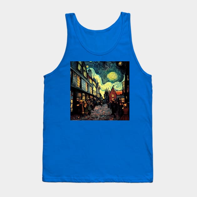 Starry Night in Diagon Alley Tank Top by Grassroots Green